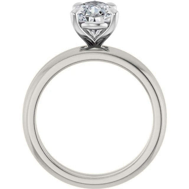 Solitaire Bridal Set (14K White Gold)
