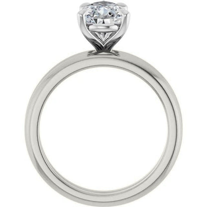 Solitaire Bridal Set (14K White Gold)